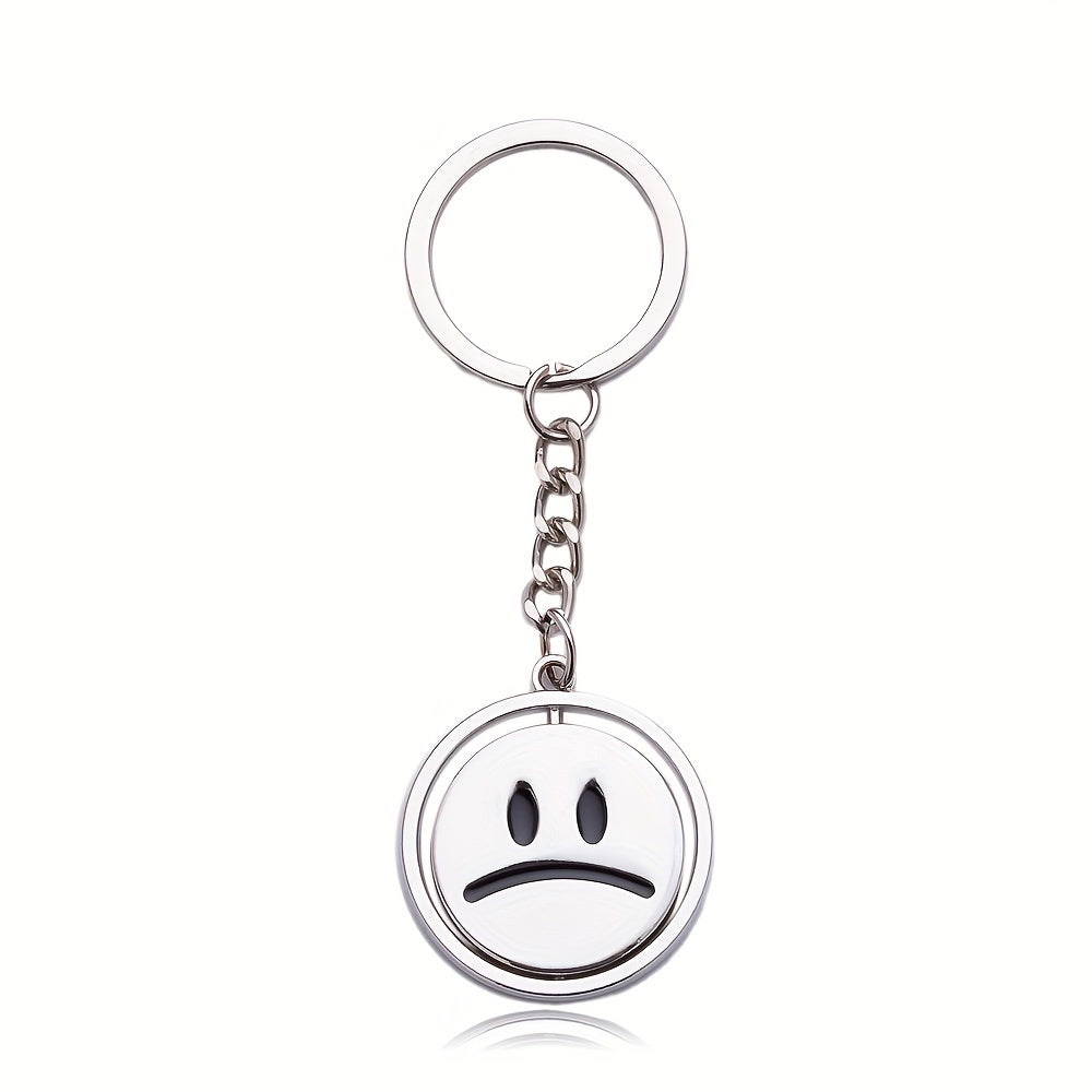 Double Sided Happy Face Keychain for Men