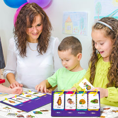 Educational Sentence Flip Chart Toy 80 Cards Double Sided Standing Flip Charts