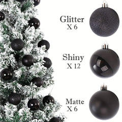 24pcs 30mm Christmas Balls Ornaments Small Assorted Decorations