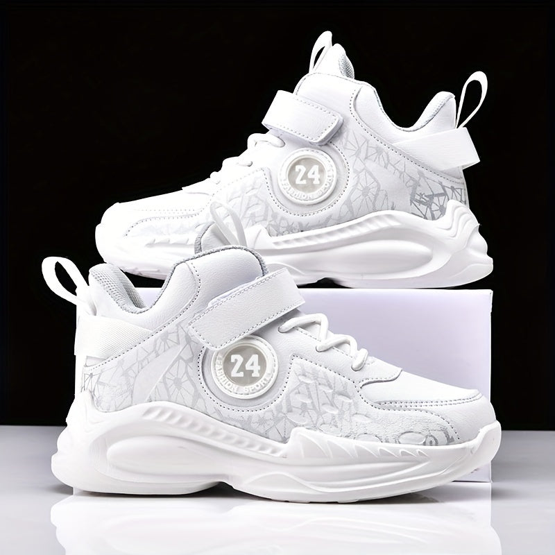 Boy's High Top Basketball Shoes Non Slip Sneakers
