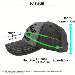 NYS Embroidery Baseball Cap Washed Distressed Sunscreen Sports Hat