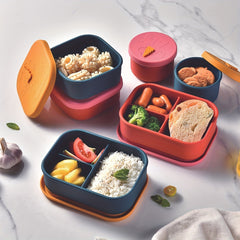 Portable Silicone Lunch Box Leakproof Container