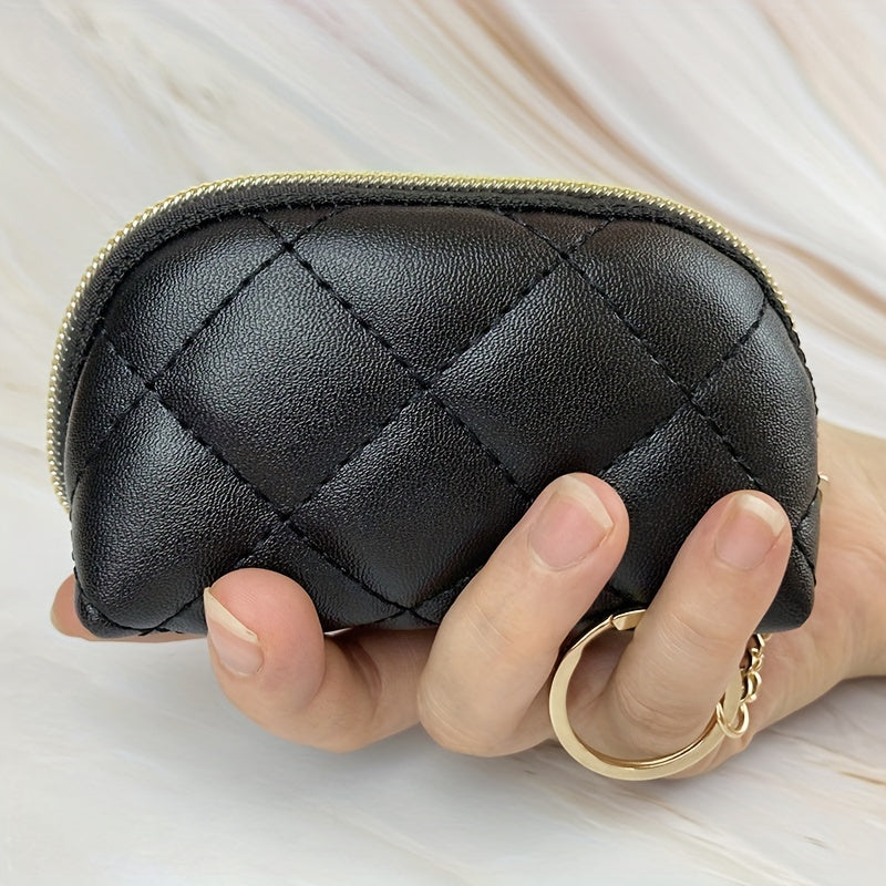 Mini PU Leather Purse Keychain - Small Bag Key Ring
