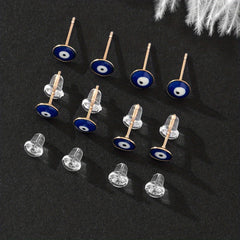 Men's Demon Eye Stud Earrings Set