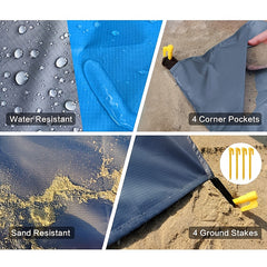 Waterproof Beach Mat Sandproof Quick Drying Compact Folding Pad
