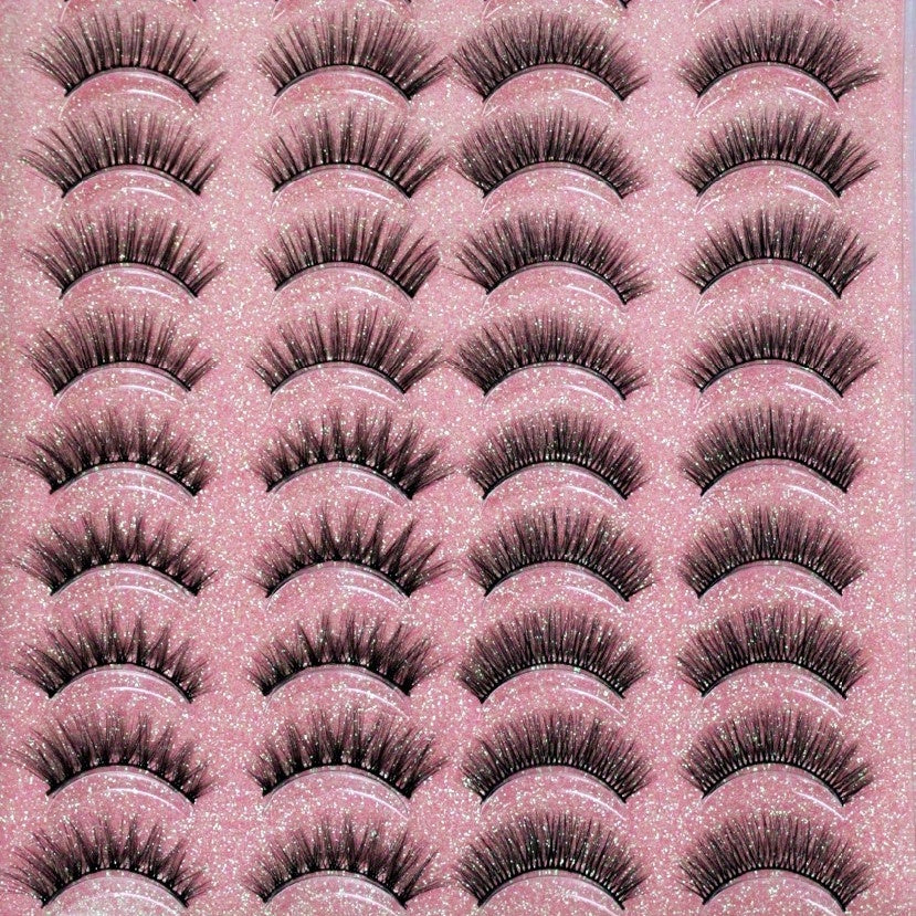 20 Pairs Natural Look Criss Cross False Eyelashes