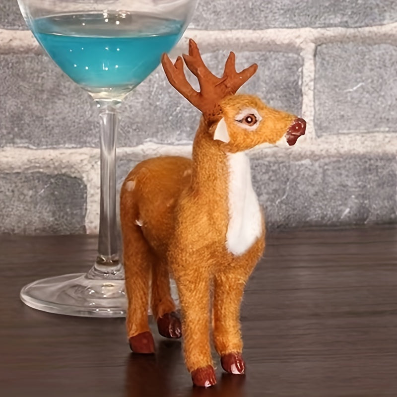 Christmas Deer Window Display Props Desktop Ornaments