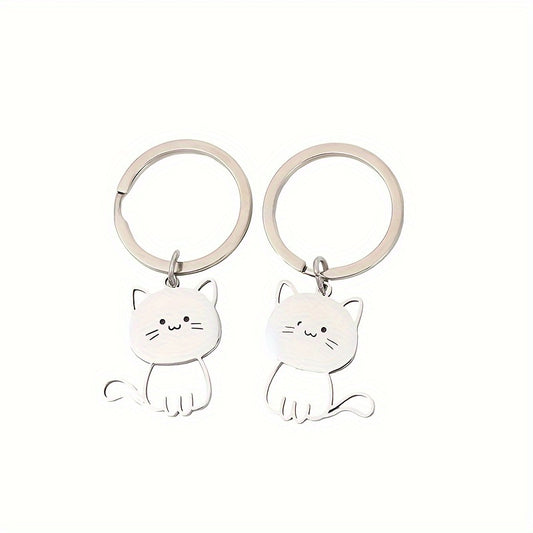 Cat Cartoon Keychain Couple Bag Key Pendant Gift