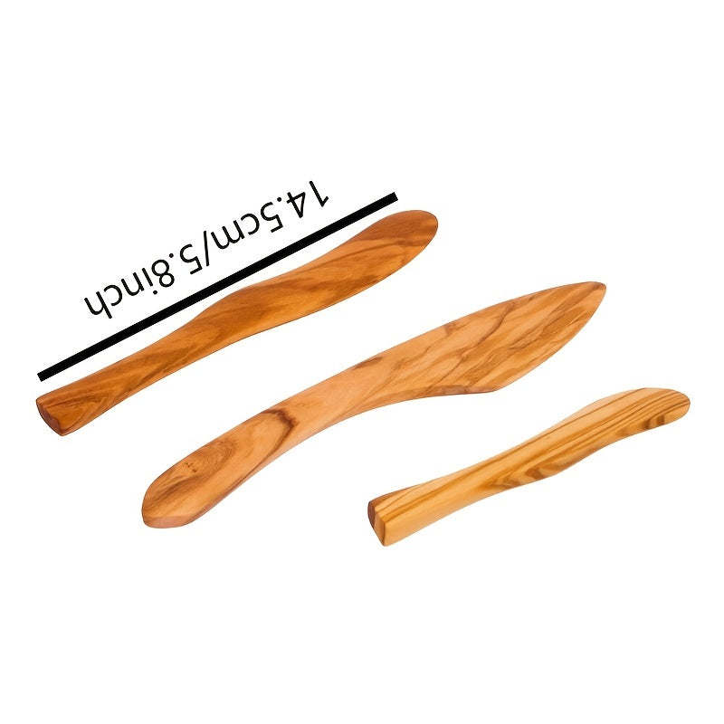 5pcs Wooden Butter Knives Cheese Jam Spreader Set