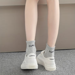 5 Pairs Letter Print Socks for Women