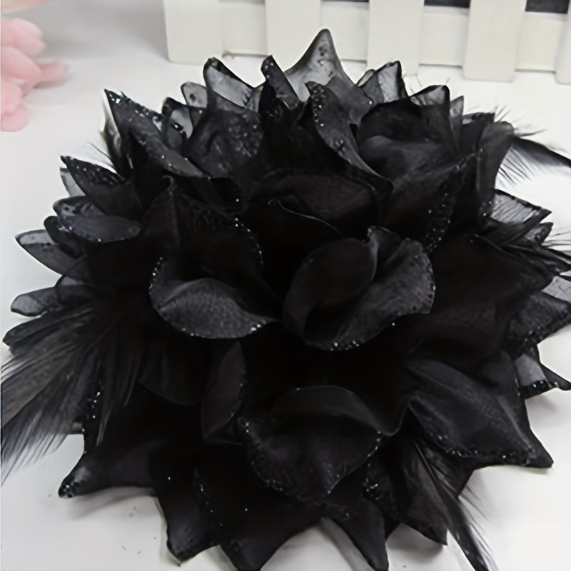 1 Pc Flower Hair Accessories For Bride Wristband Feather Hairpin Women Girls