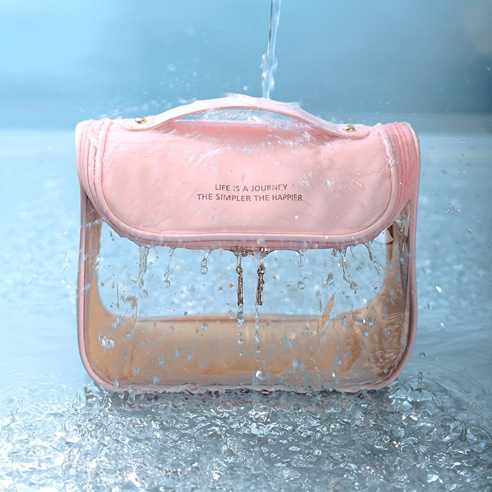 Waterproof Hanging Cosmetic Bag Transparent Travel Storage Bag with Hook