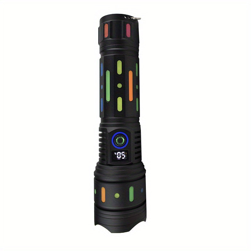 Bright Tactical Flashlight Type C Rechargeable Waterproof