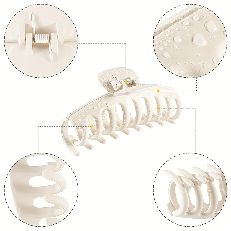 Matte Large Hair Claw Clip Non Slip Strong Hold Grip Hair Jaw Clip