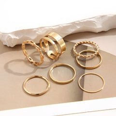 Vintage Gothic Stackable Rings Set for Women Girls