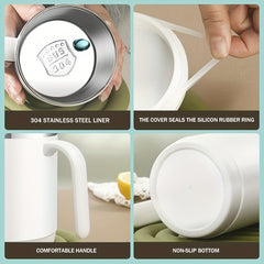 Insulated Coffee Mug Stainless Steel with Lid, Portable Water Cup