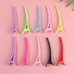 10pcs Solid Duck Billed Hair Clips for Women Girls Hair Styling