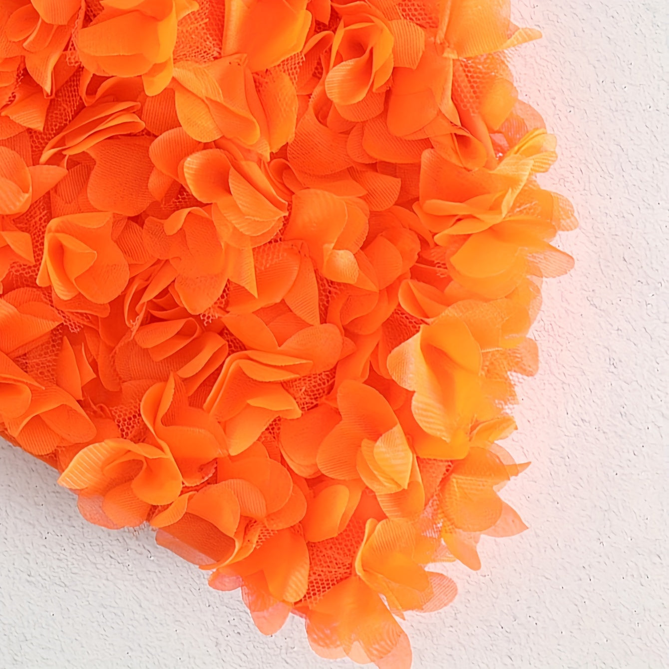 Orange 3D Flower Swim Hat for Women