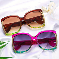 UV Protection Large Frame Sunglasses Mixed Square Sunglasses Decoration