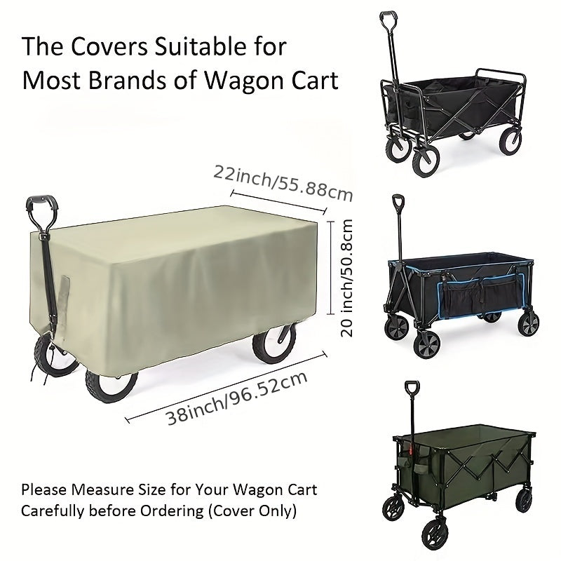Waterproof Garden Wagon Cart Cover - Collapsible Utility Wagon Cover