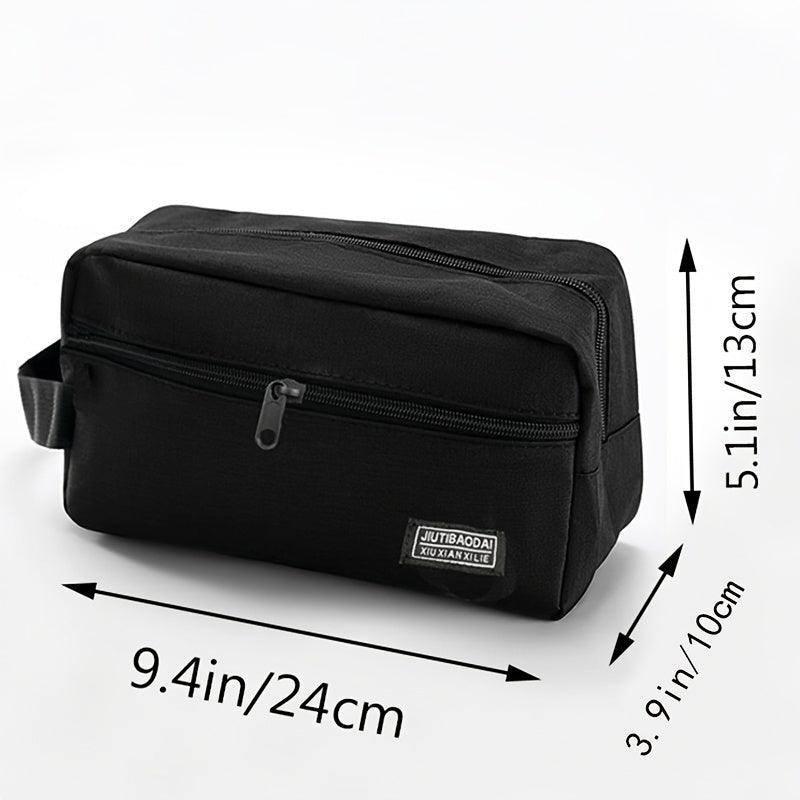 Nylon Toiletry Bag Travel Organizer Lightweight Zipper Closure