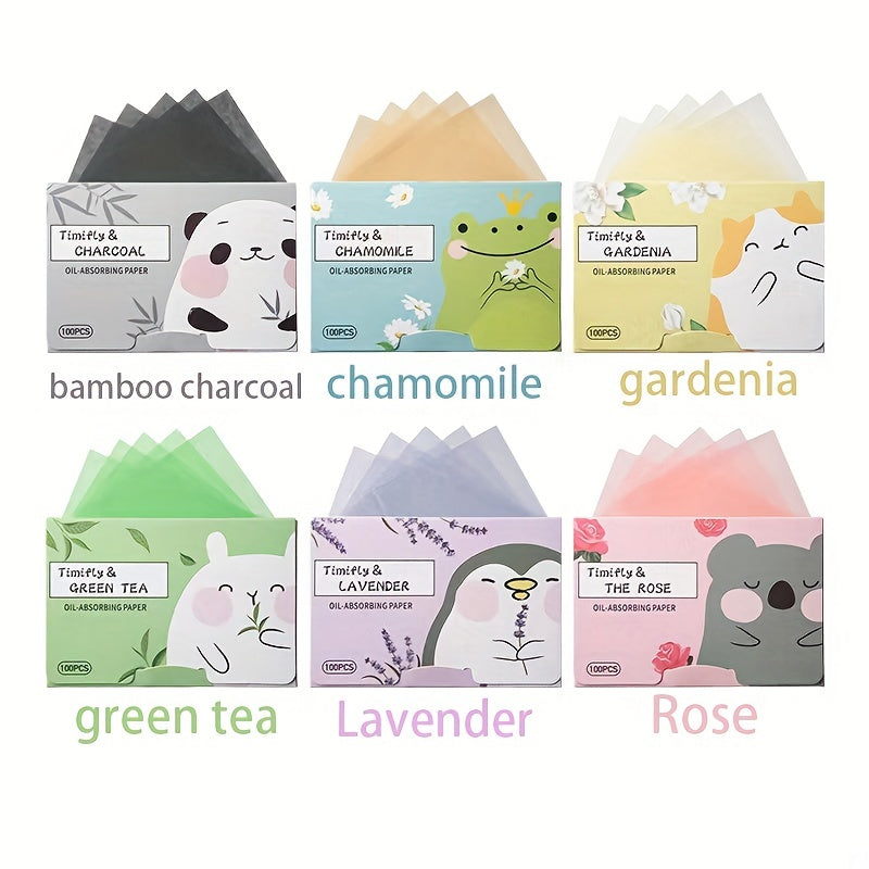 100 Pack Facial Blotting Papers Portable Matte Facial Wipes