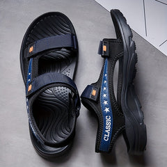 Men's Open Toe Hook And Loop Sandals Non Slip Comfortable Beach Shoes