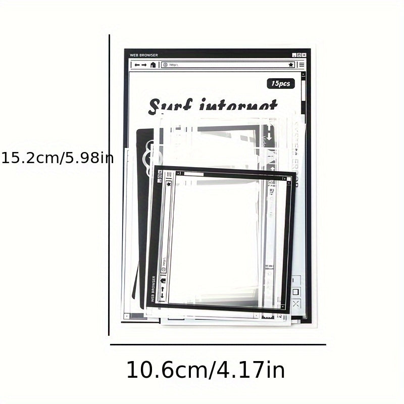 Vintage Inspired Photo Frame Stickers 15 Pack for DIY Craft Projects