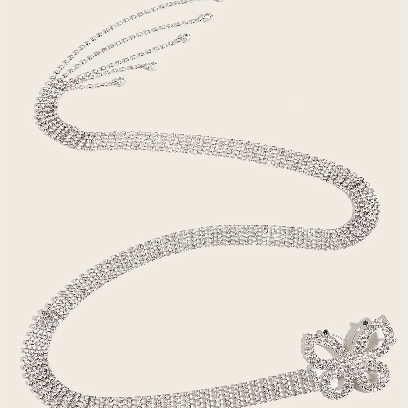 Y2K Rhinestone Tassel Belt for Women