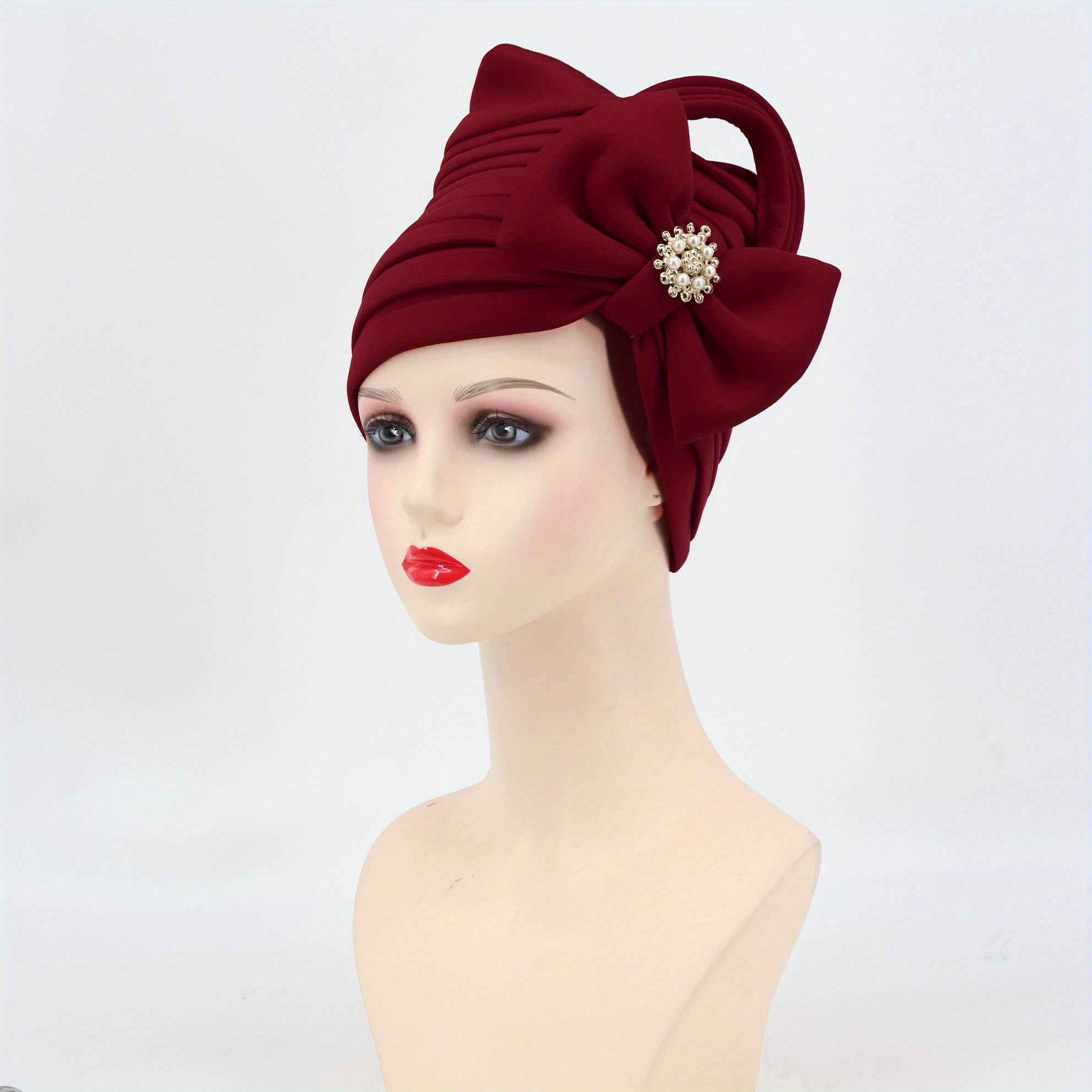 Boho Chemo Cap Flower Turban Head Wrap Elastic Bonnet