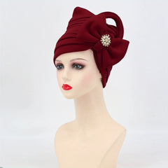 Boho Chemo Cap Flower Turban Head Wrap Elastic Bonnet
