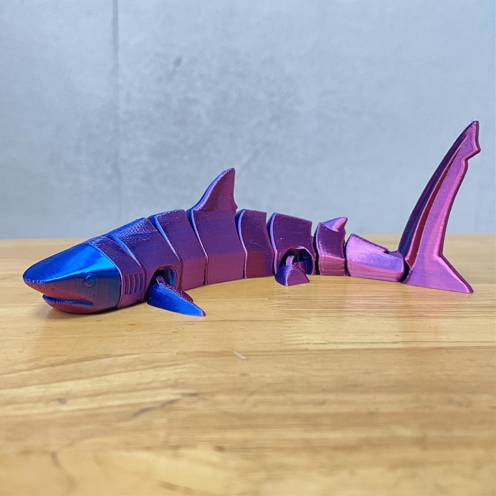 2pcs 3D Printed Articulated Shark Figurines Ocean Animal Collectibles