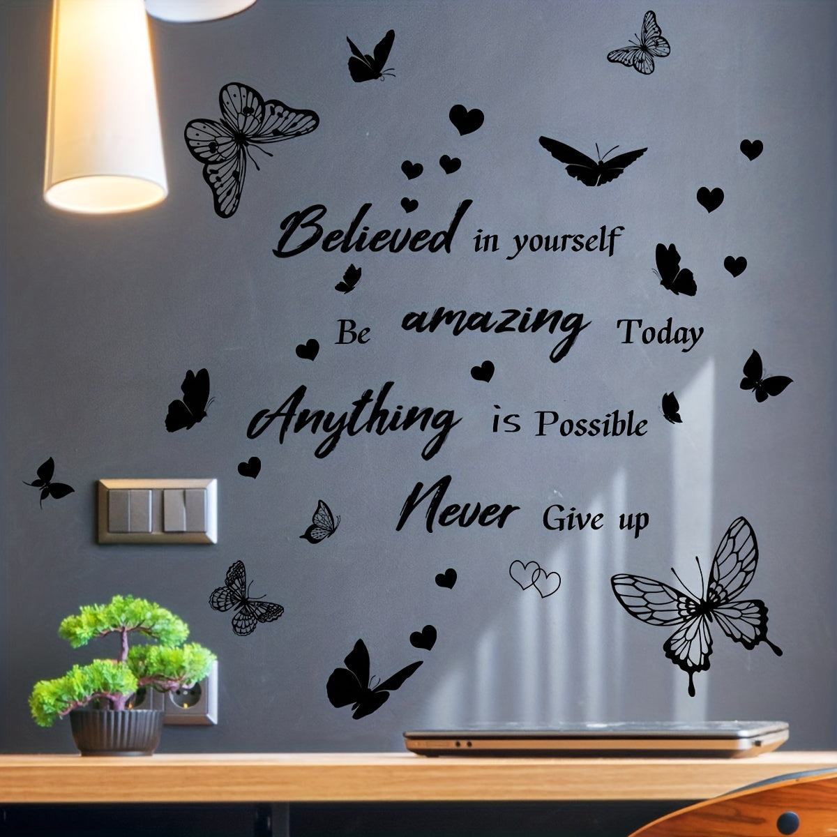 Inspirational Butterfly Wall Stickers Set