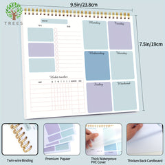 Trees Weekly Planner Spiral Notepad To Do List Habit Tracker 52