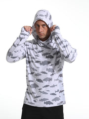 Men's UPF 50 Sun Protection Hooded Jacket Quick Dry Long Sleeve
