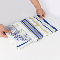 Messianic Jewish Tallit Prayer Shawl Scarf 70x19 with Talis Bag