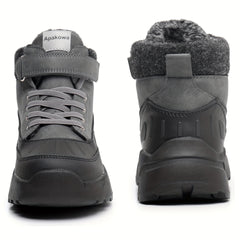Kids Hiking Boots Plush Lining Durable Non Slip Snow Boots