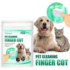 20pcs Dog Toothbrush Finger Cover Wipes Pet Dental Teeth Cleaning