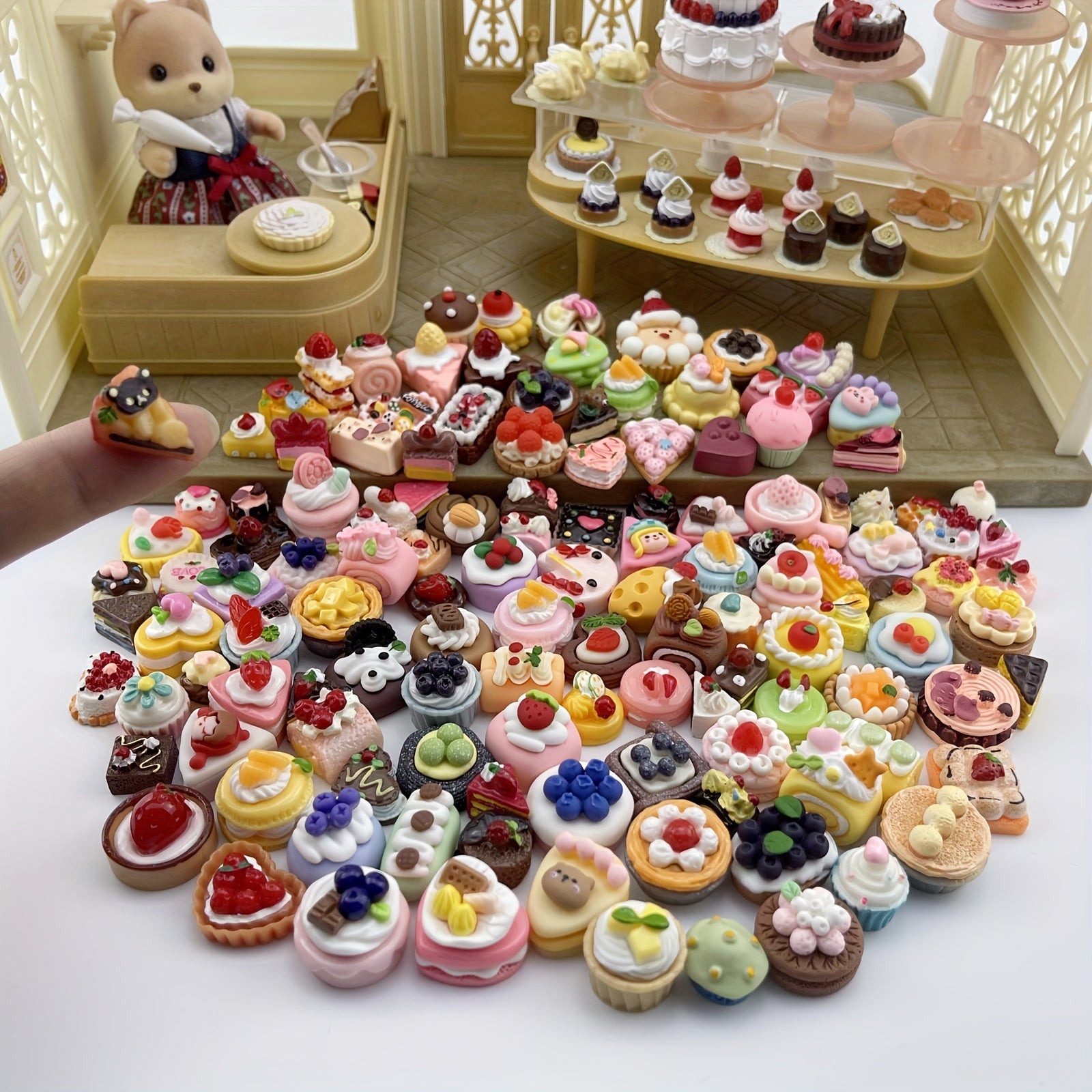 Mini Cakes Food Models Dollhouse Accessories Kids Toy