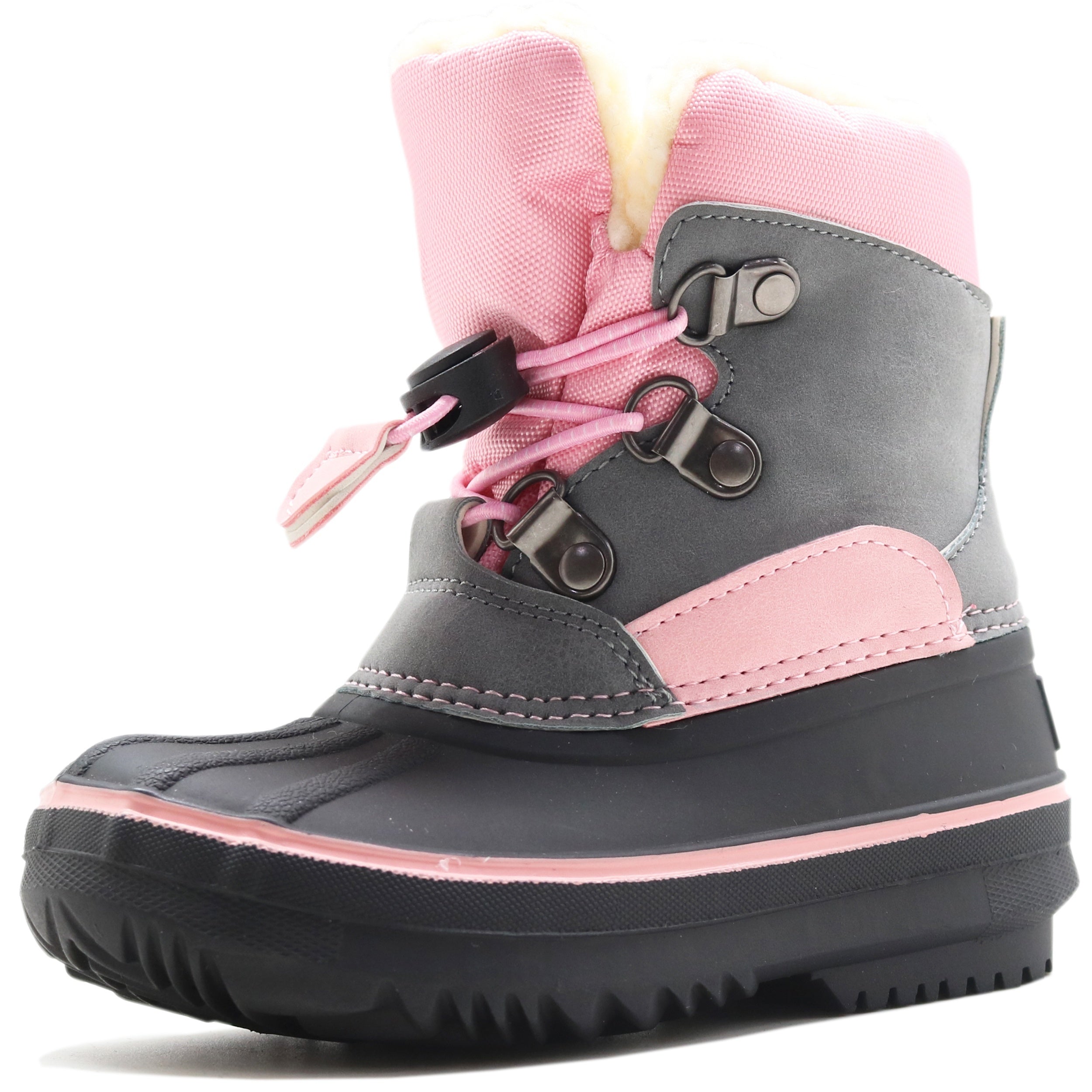 Boy's Cozy Snow Boots Warm Fleece High Top Non-slip Plush Outdoor