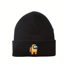 Space Werewolf Killing Embroidery Knitted Hat Autumn Winter Warm Wool Pullover