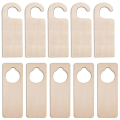 5pcs Natural Wooden Door Handle Hanger DIY Double-sided Hanging Decoration