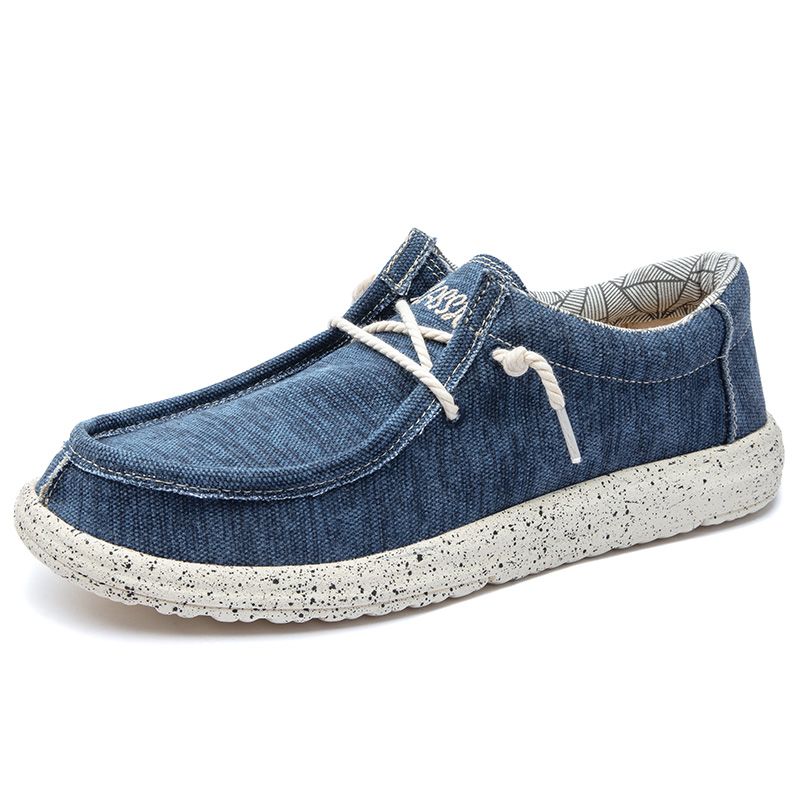 Men's Denim Slip On Loafers Flat Shoes