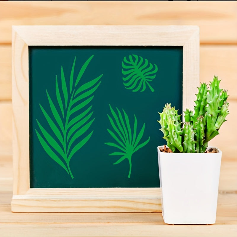 Leaves Pattern Stencils for DIY Painting on Photo Frame Fabric Boards Furniture