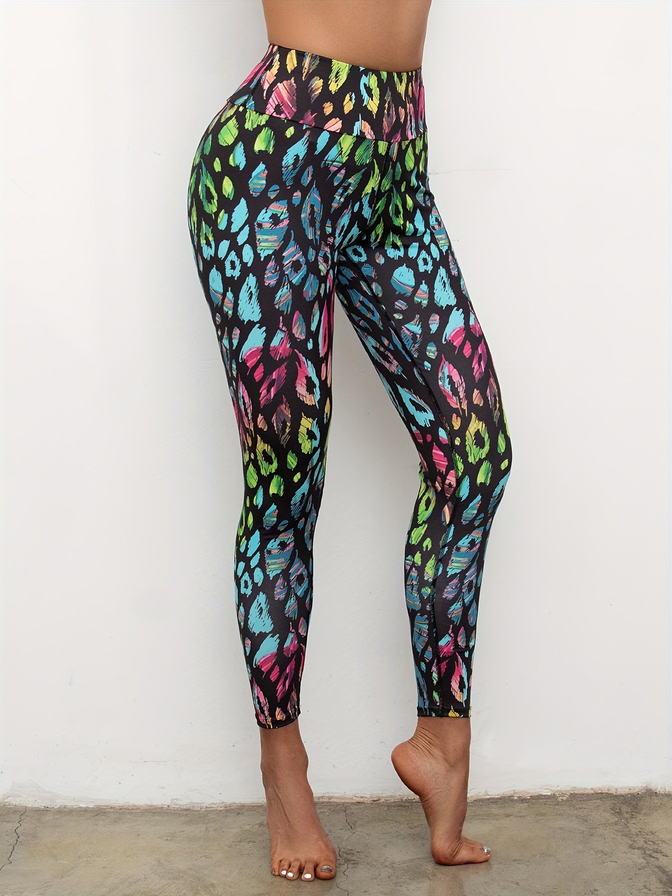 Leopard Print Yoga Pants High Stretch Fitness Leggings