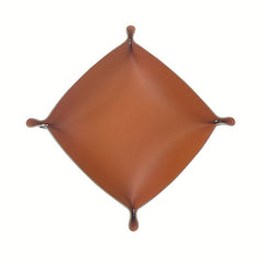 PU Leather Storage Dish Plate Foldable Storage Tray