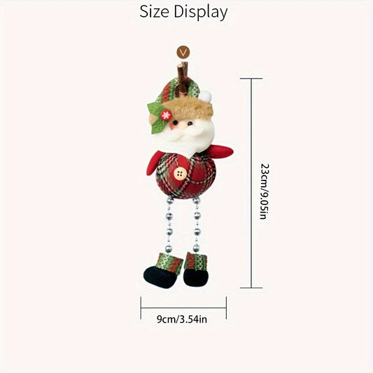 Plaid Bead Leg Pendants Christmas Window Decorations