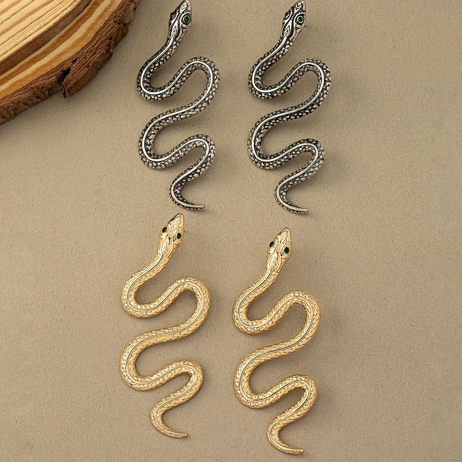 Snake Party Earrings 14K Plated Jewelry For Women Girls