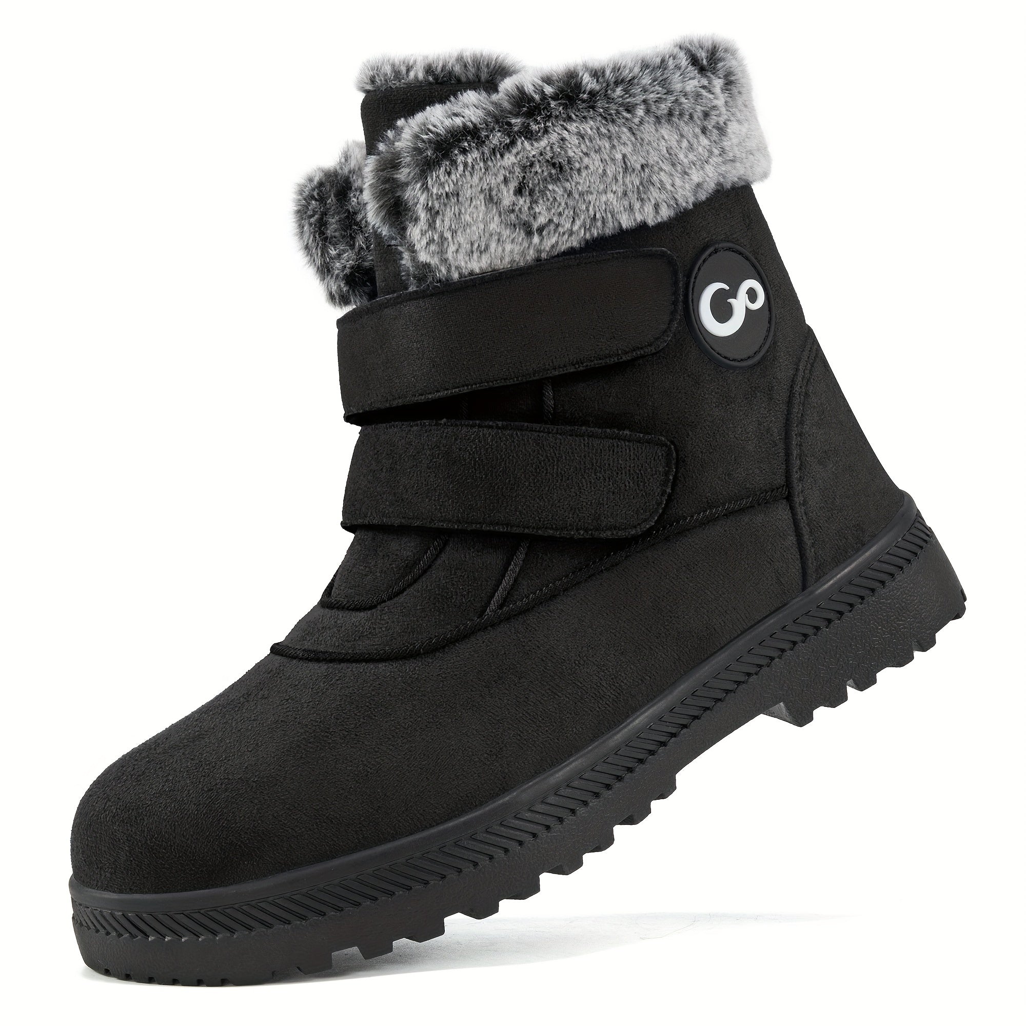 Plush Lined Thermal Slip On Snow Boots Keep Warm Non Slip Snow Shoes