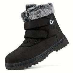 Plush Lined Thermal Slip On Snow Boots Keep Warm Non Slip Snow Shoes
